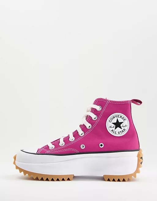 Converse Run Star Hike Midnight Hibiscus, Women's Fashion, Footwear ...