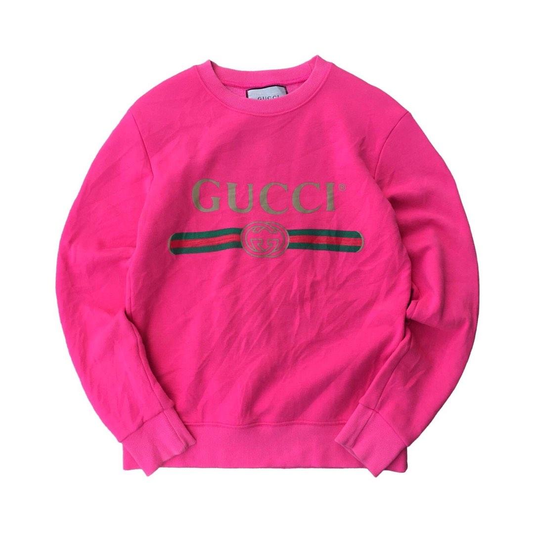 Pink gucci crewneck sale