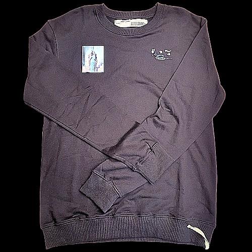 Sweatshirt Off White Kiss Print Off White Kiss Over Hoodie Off