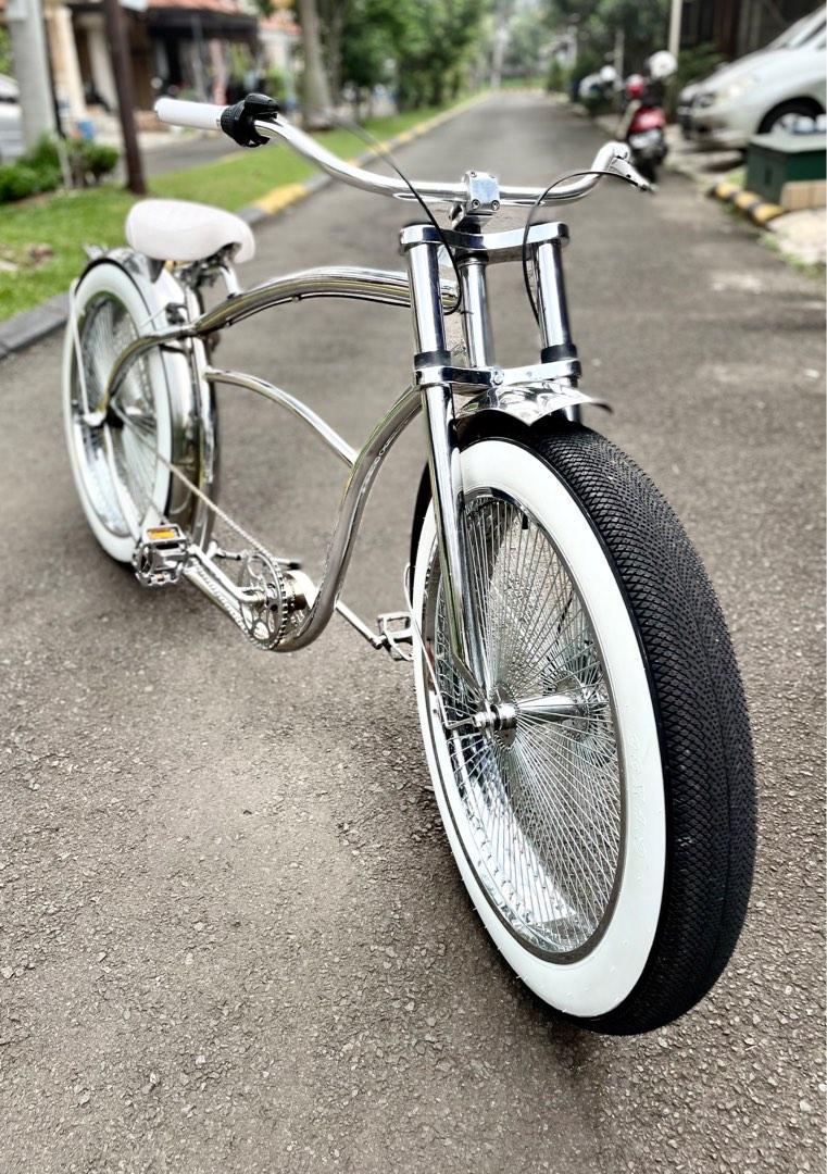 Chrome Cruiser Rims Custom Chrome Cruiser Frameset for 26” or Fatbike Rims, Sports ...
