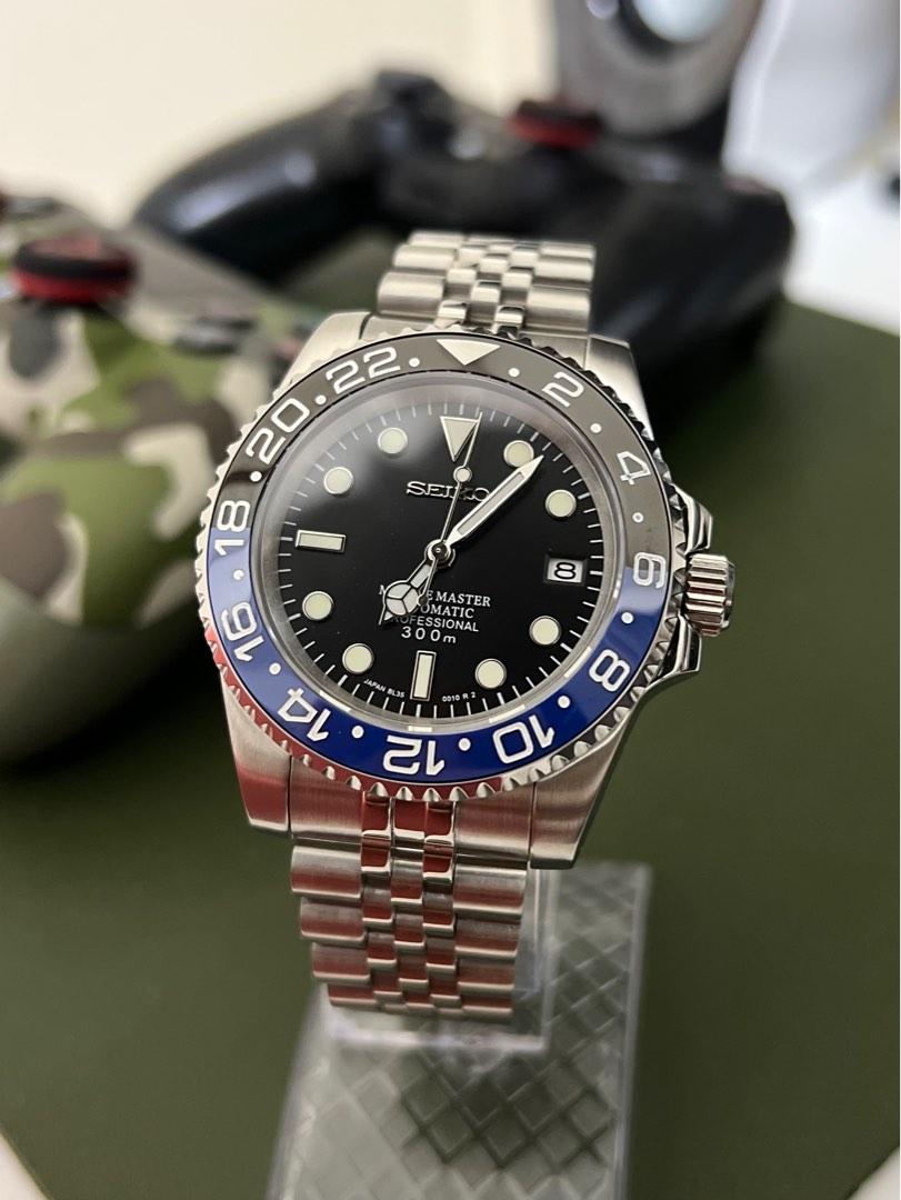 Custom Seiko 'Batman' Jubilee Bracelet, Men's Fashion, Watches ...