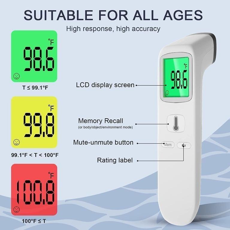 DISEN Forehead Thermometer Touchless Infrared Digital Thermometer Accurate and Fast Measurement