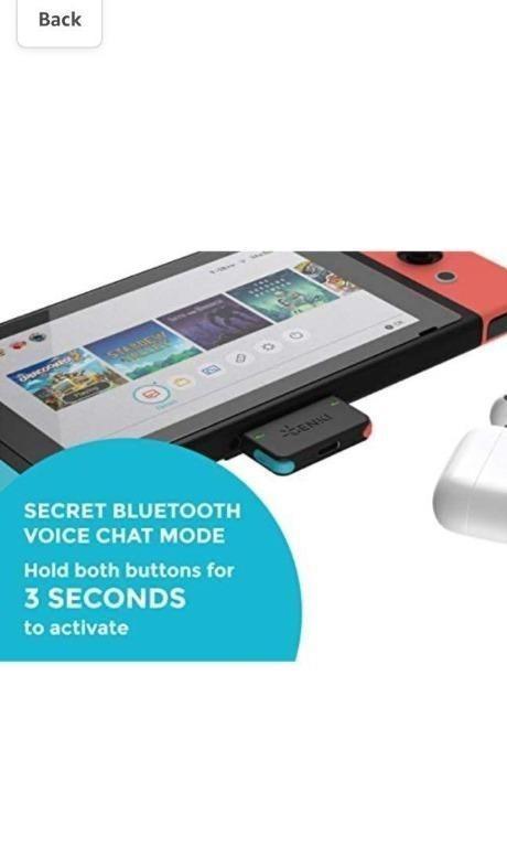 GENKI Audio Bluetooth 5.0 Adapter for Nintendo Switch Switch Lite