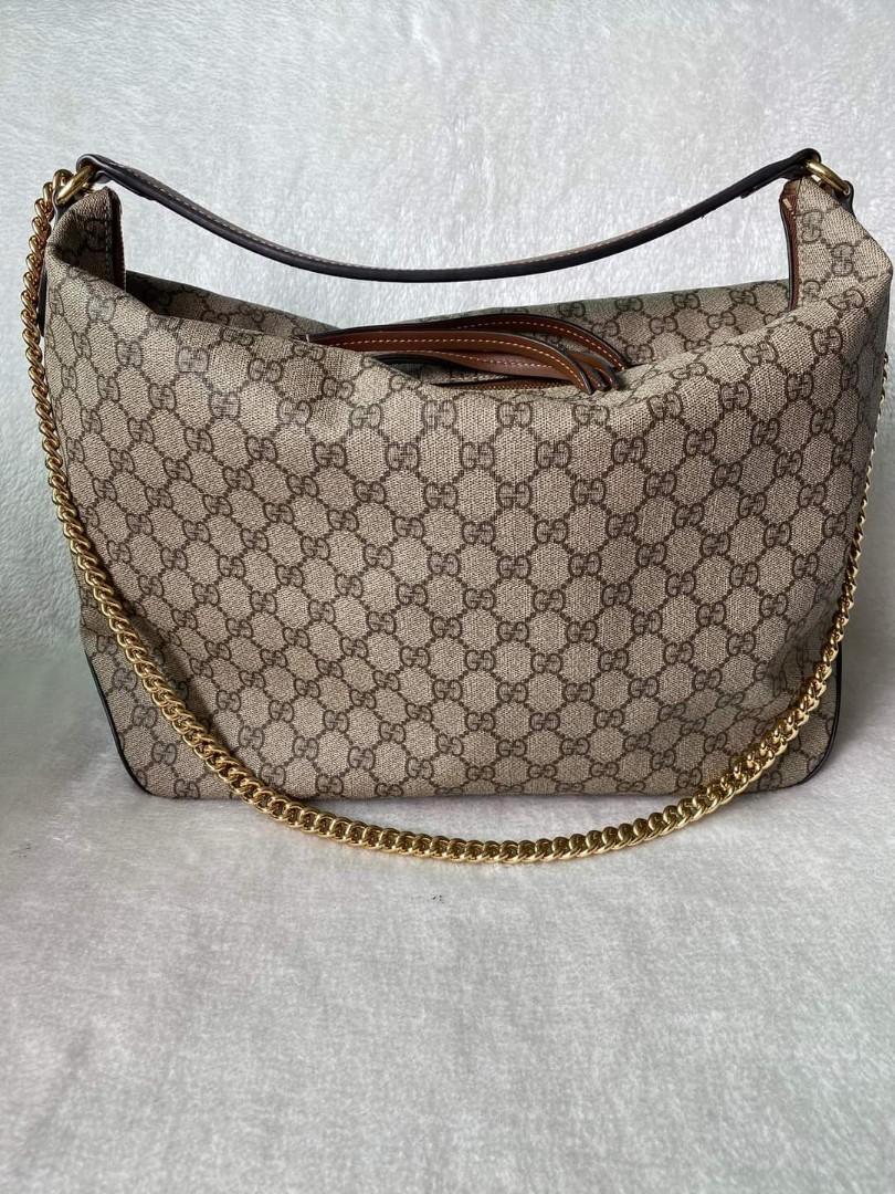 Gucci Beige Large Supreme Hobo Bag Luxury Bags Wallets on