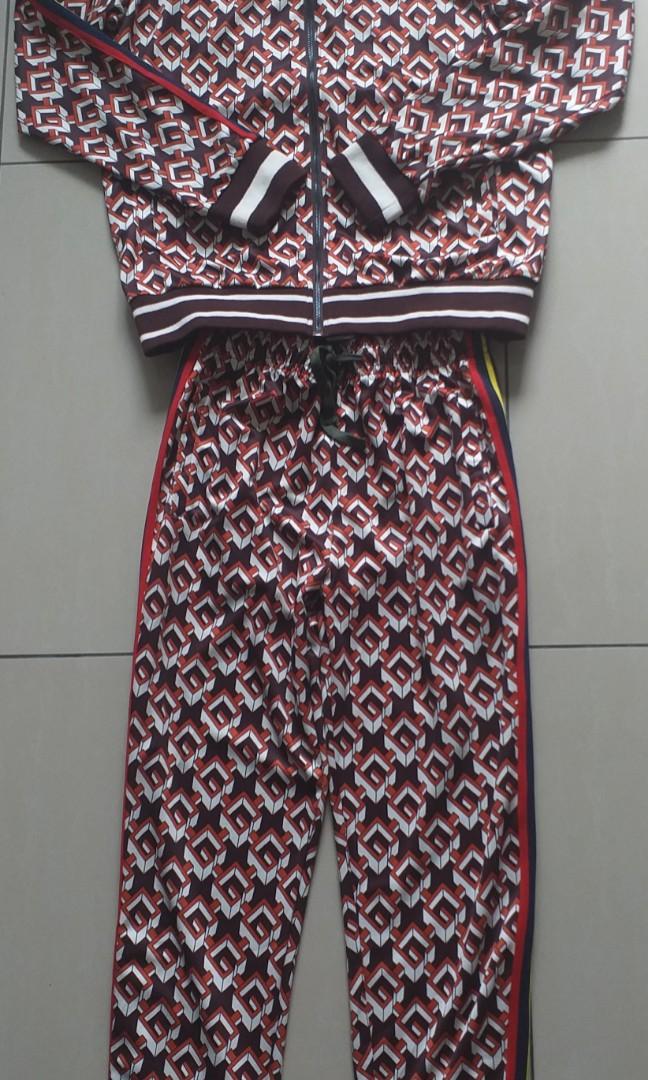 Red and black gucci hot sale tracksuit