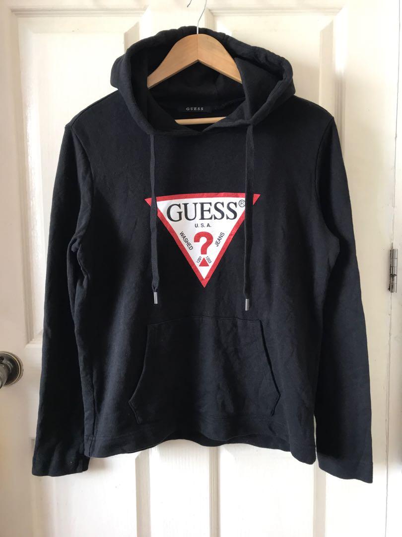 Guess classic logo shop pullover hoodie