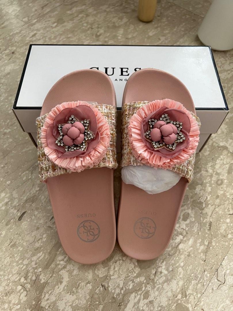 Guess sliders Women s Fashion Footwear Flipflops and Slides on