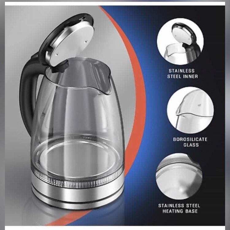 HadinEEon Electric Kettle 1.7L Glass Electric Tea Kettle BPA Free TV Home Appliances Kitchen Appliances Kettles Airpots on Carousell