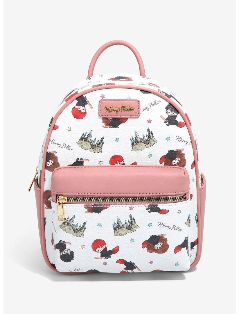 Harry Potter Flying Chibi Trio Allover Print Mini Backpack