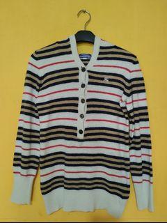 Henley Hoodie Burberry Blue Label with Cashmere knit