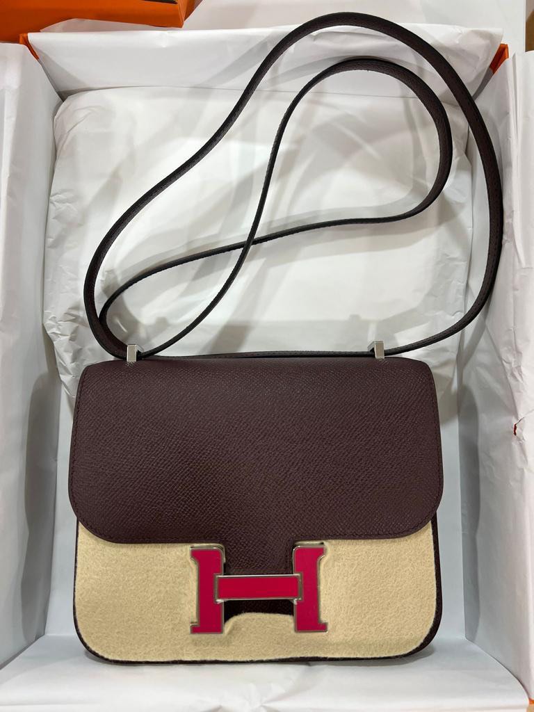 Hermes Constance Mini 18 Rouge Casaque Epsom Handbag - MAISON de LUXE