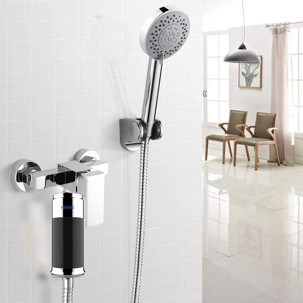 HiKiNS Shower Filter Universal Replacement Water Purifier Protect Your Hair and Skin Healthier Showerhead Filter Effectively Filters Out Chlorine Heavy Metal Suitable for Any Shower Head 