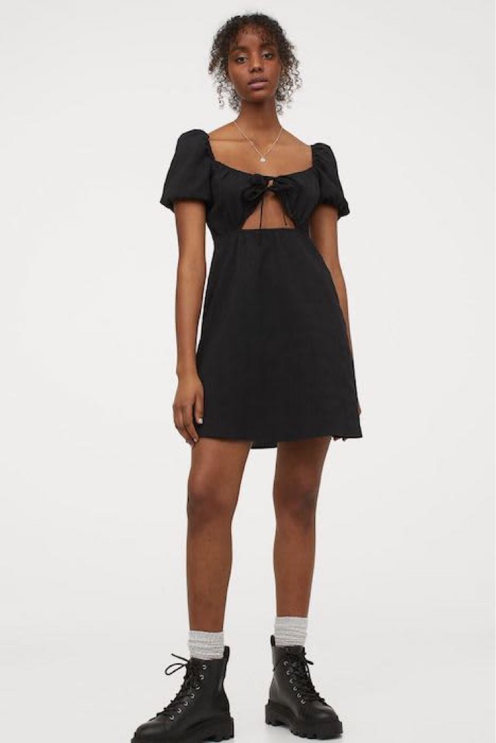 H and m top little black dress