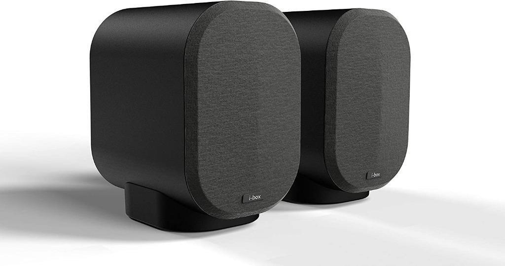 ibox HiFi Bluetooth Bookshelf Speakers Pair, Compact 40W Active + 20W