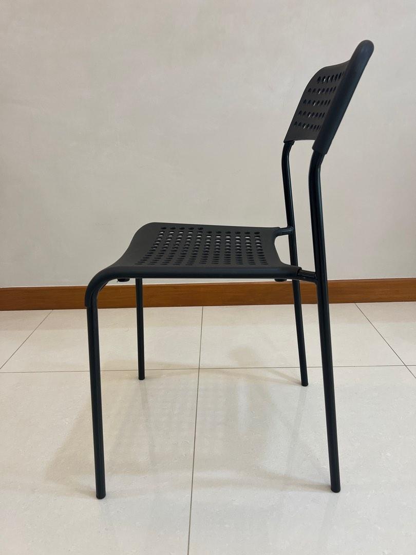 Ikea (ADDE) Black Backing Chair, Furniture & Home Living, Furniture