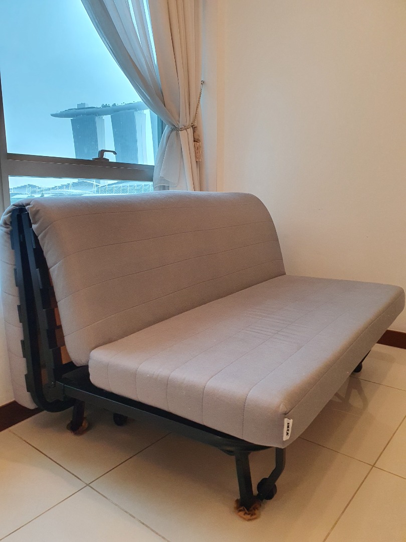 Ikea LYCKSELE 2 seat sofa bed in Knisa light grey Furniture
