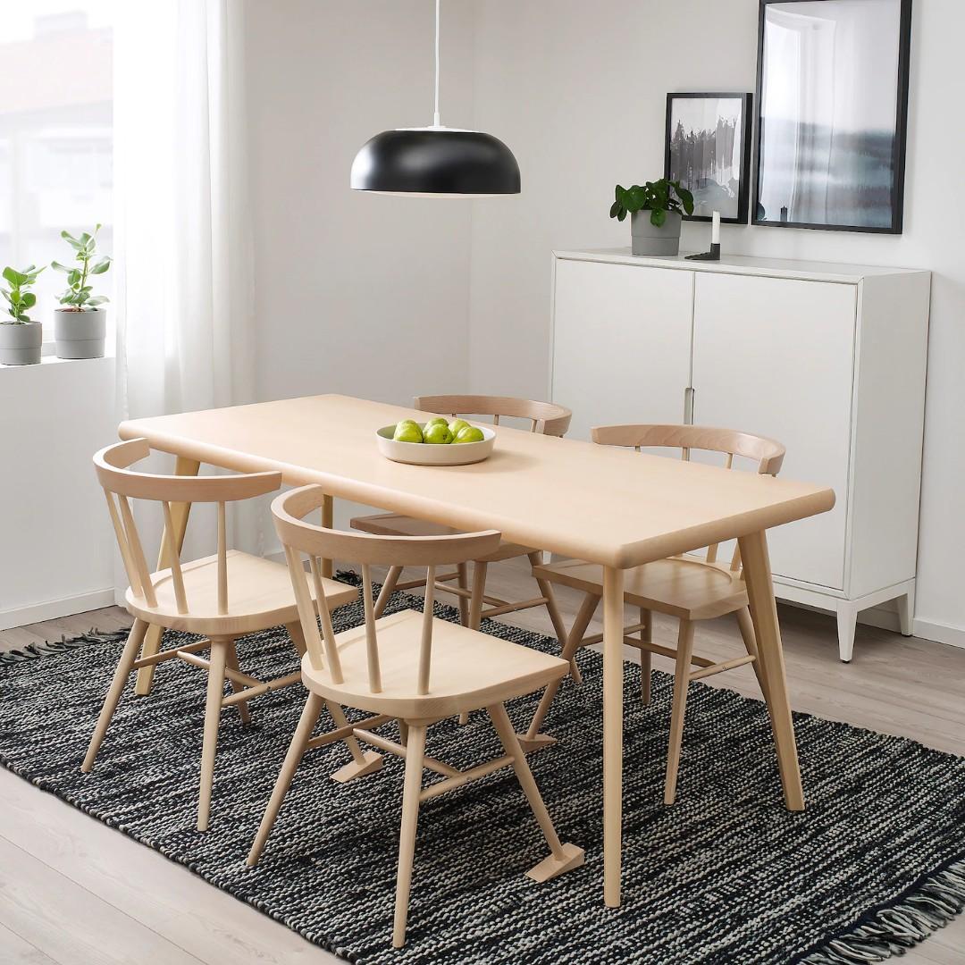 Ikea x Virgil Abloh Markerad table chairs set, Furniture & Home