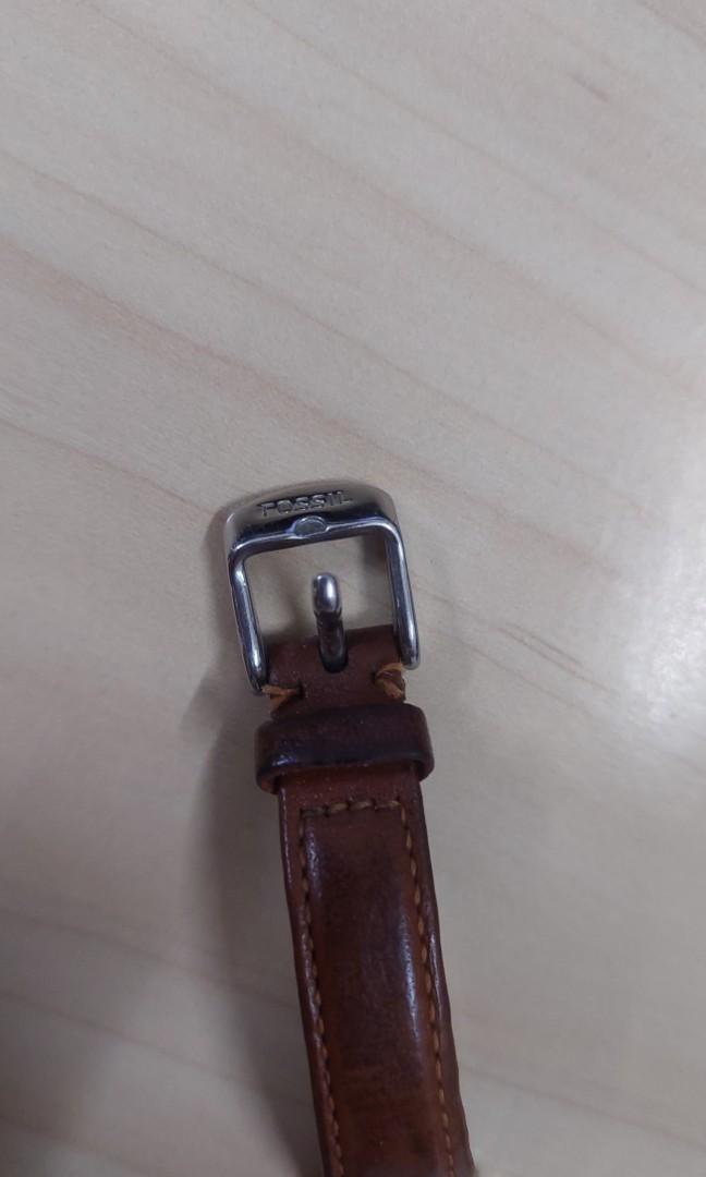 Jam Tangan Fossil Jacqueline Cedar Leather Watch, Women's Fashion