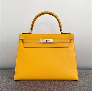 Hermes Kelly Mini II 9N Jaune Citron Chevre PHW Handbag 2022