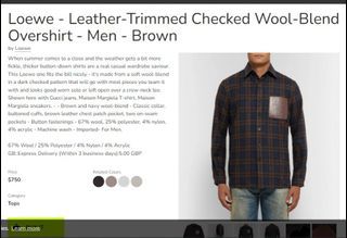 LOEWE Plaid Shirt With leather pocket