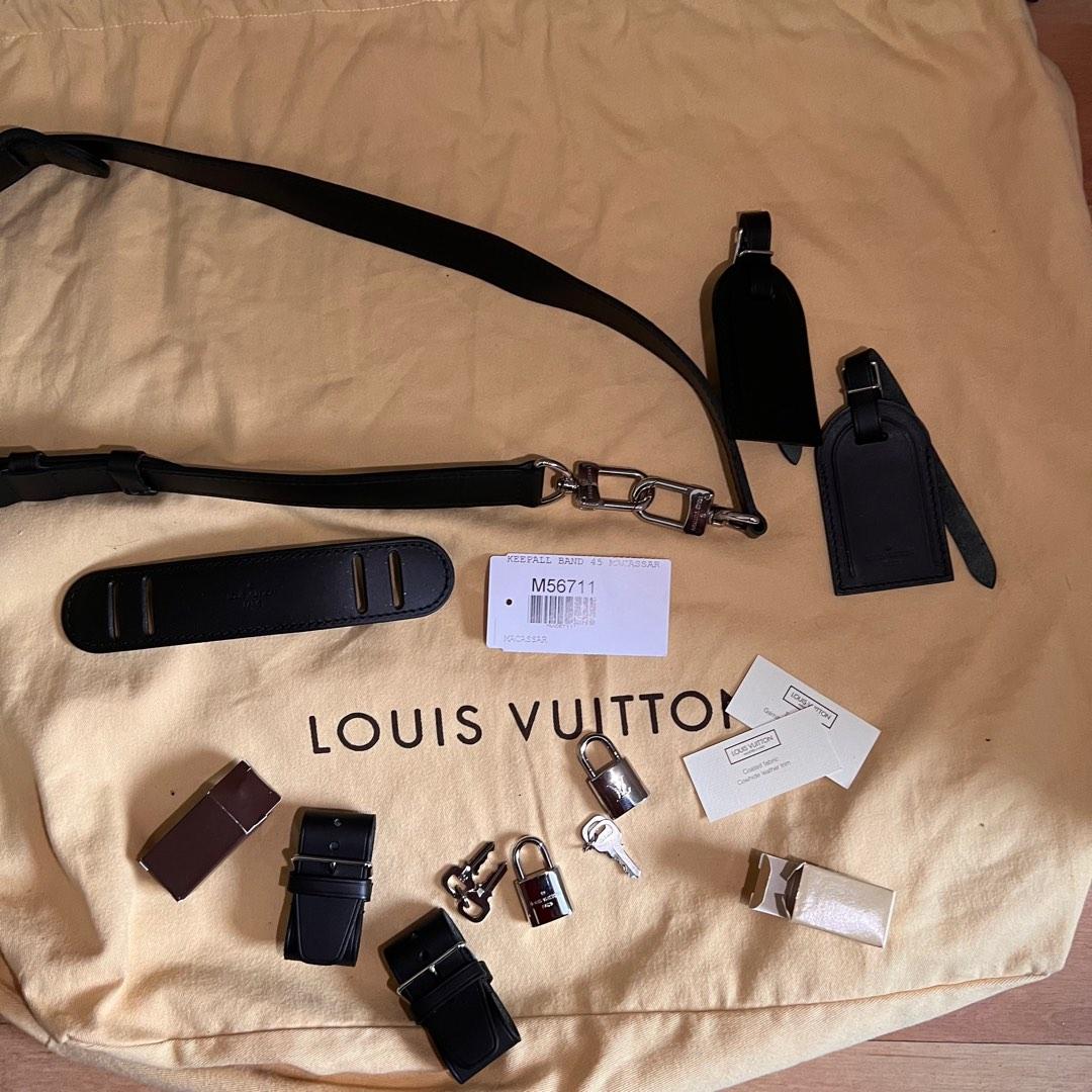 Louis Vuitton MONOGRAM MACASSAR Keepall Bandoulière 45 (M56711)