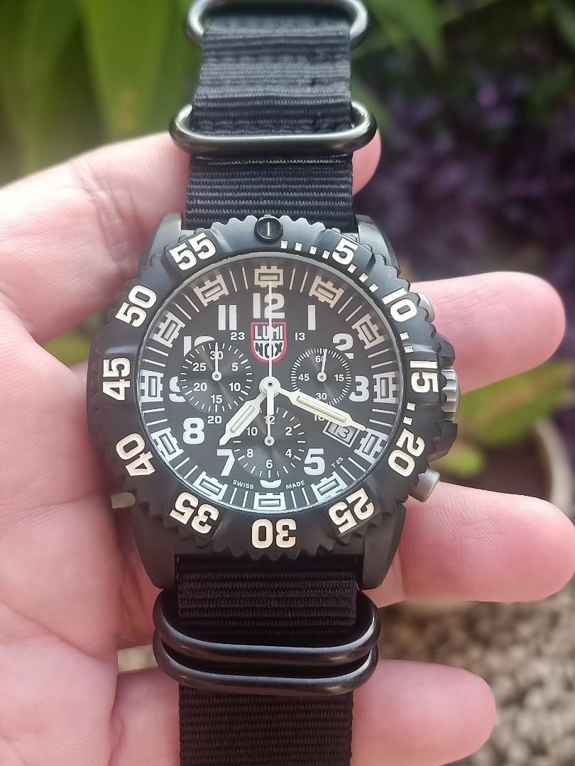 LUMINOX CHRONOGRAPH QUARTZ WATCH SWISS MADE ORIGINAL, Fesyen Pria, Jam