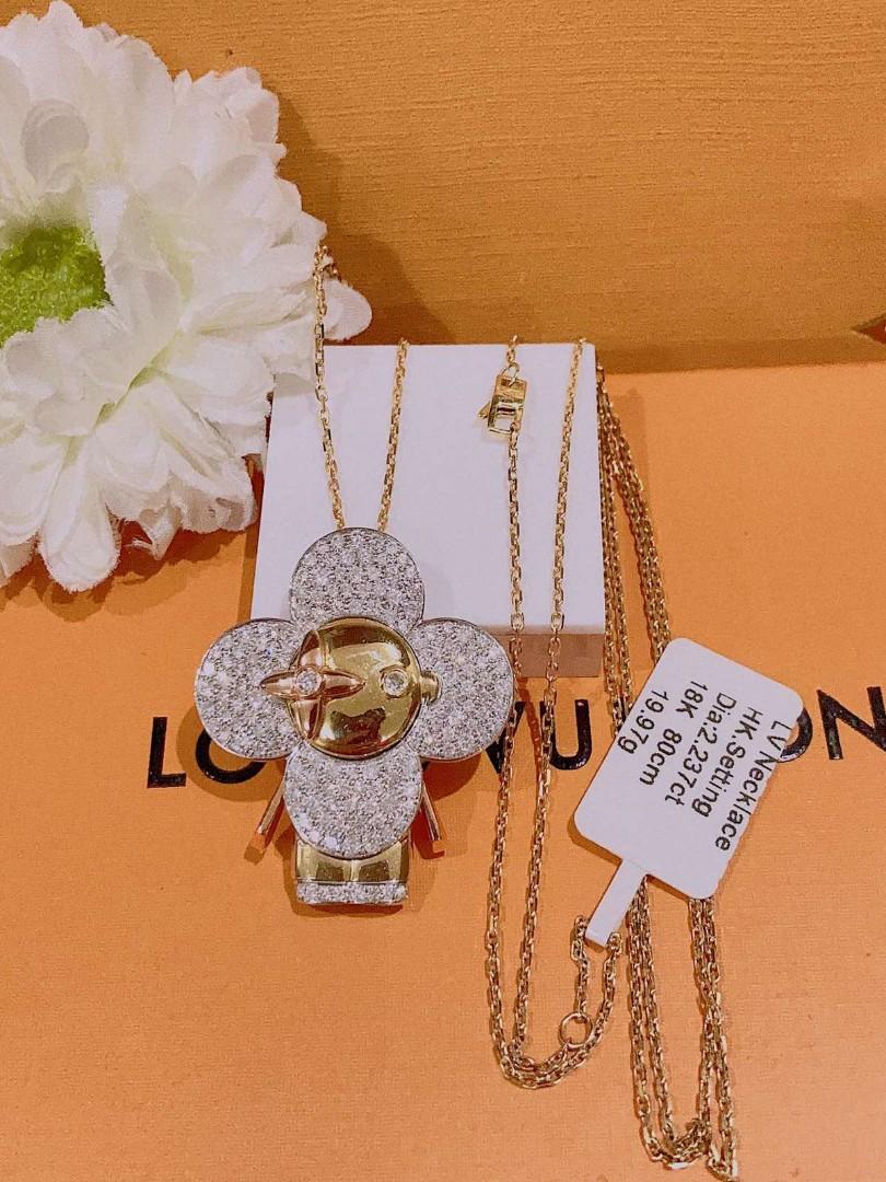 Lv flower full deals necklace