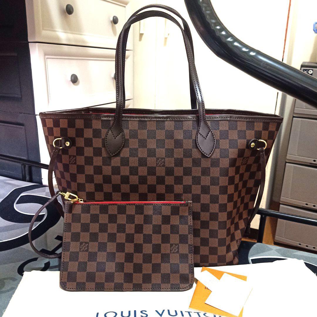 LV Never Full Damier MM size, Luxury, Bags & Wallets on Carousell