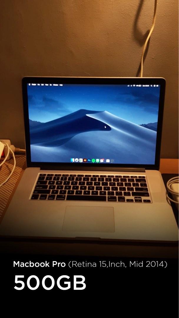 Macbook pro retina 15 inch mid 2014 500gb, Elektronik, Komputer