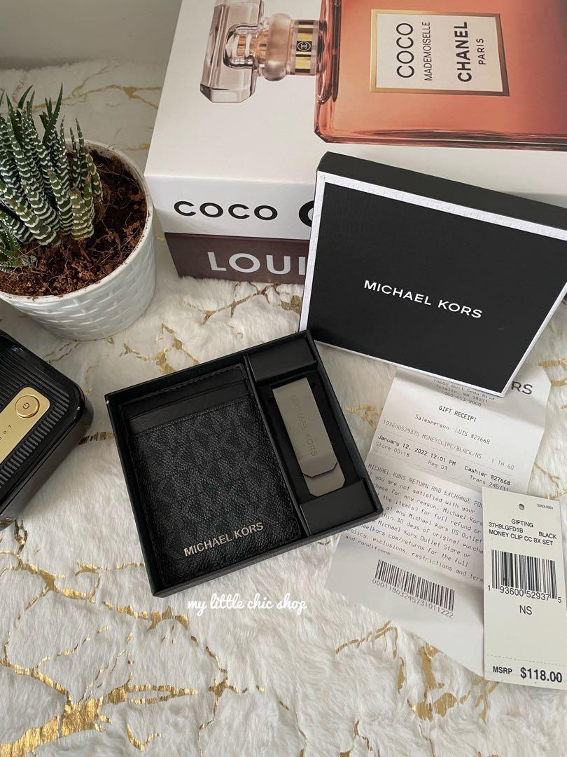 Buy Michael Kors Men's Gifting Money Clip Card Case Box Set Black
