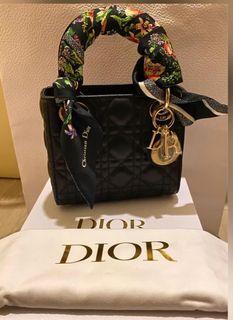 Christian Dior Lady Dior Mini Beige Crocodile Champagne Hardware