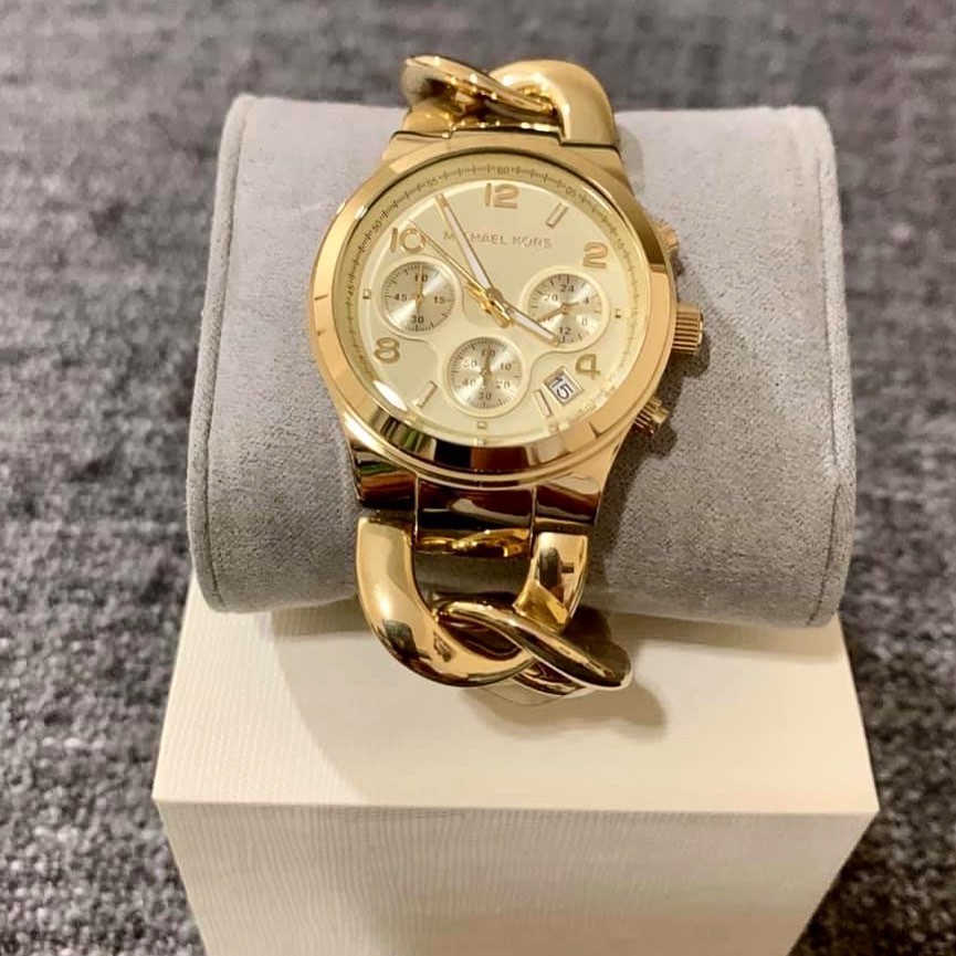 MK TWISTED ALL GOLD DIAL AUTHENTIC WATCH, Women's Fashion, Watches ...