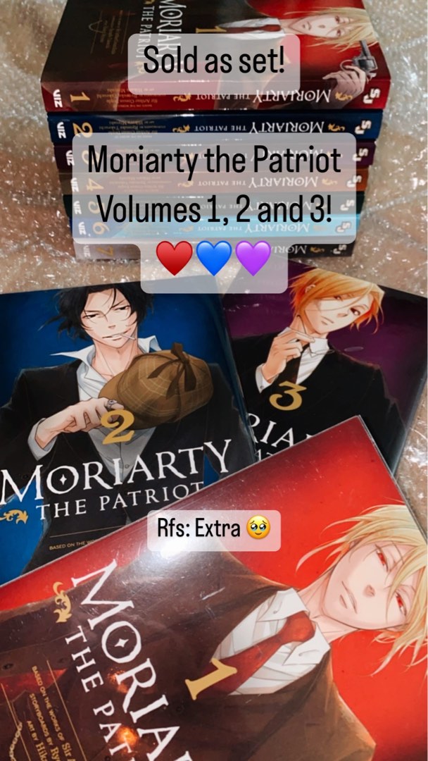 Moriarty The Patriot Vol 1 to 3 set, Hobbies & Toys, Books & Magazines
