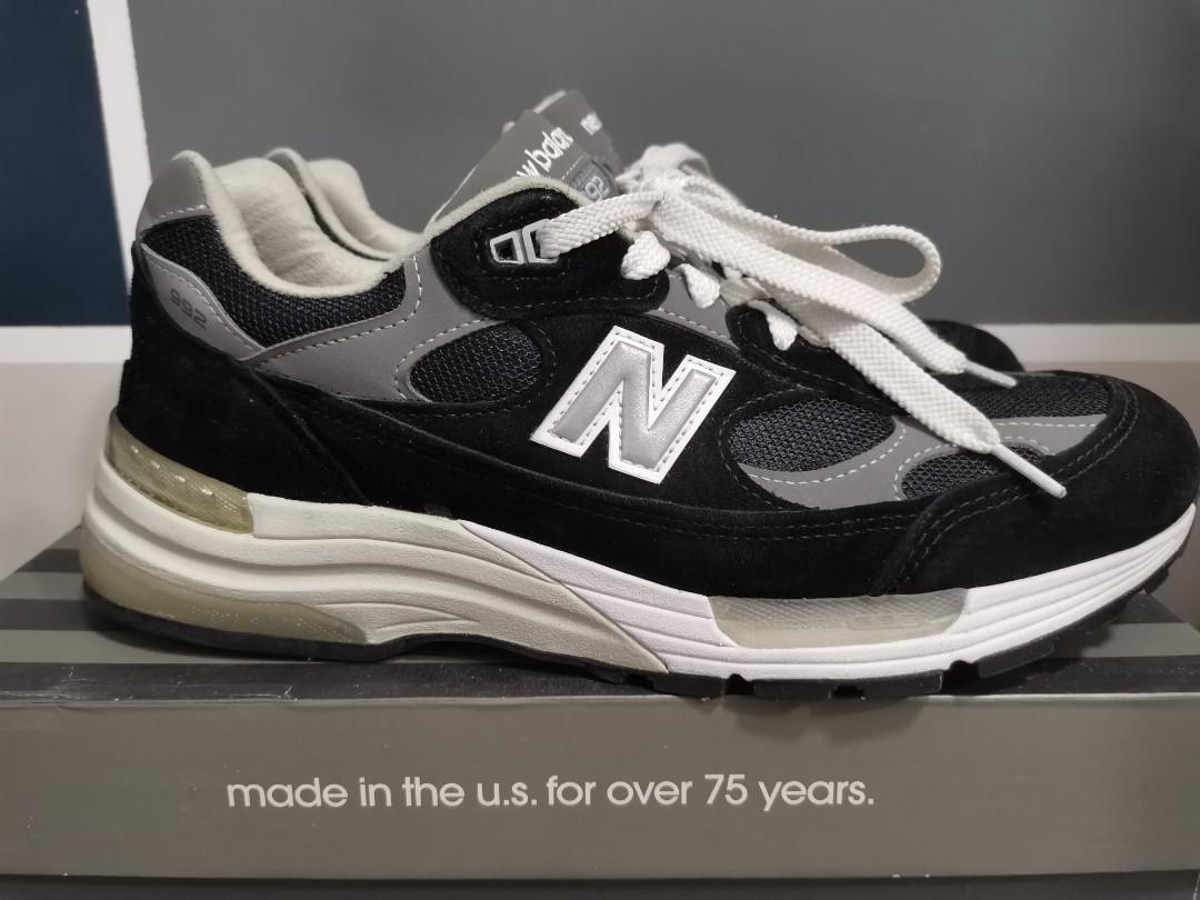 New Balance 992 BLACK US10, Men's Fashion, Footwear, Sneakers on Carousell