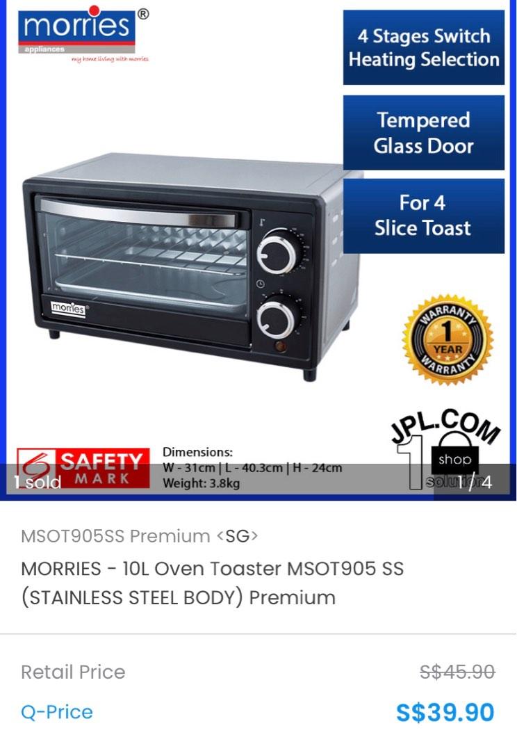(NEW) Morries Stainless Steel Oven Toaster, TV & Home Appliances