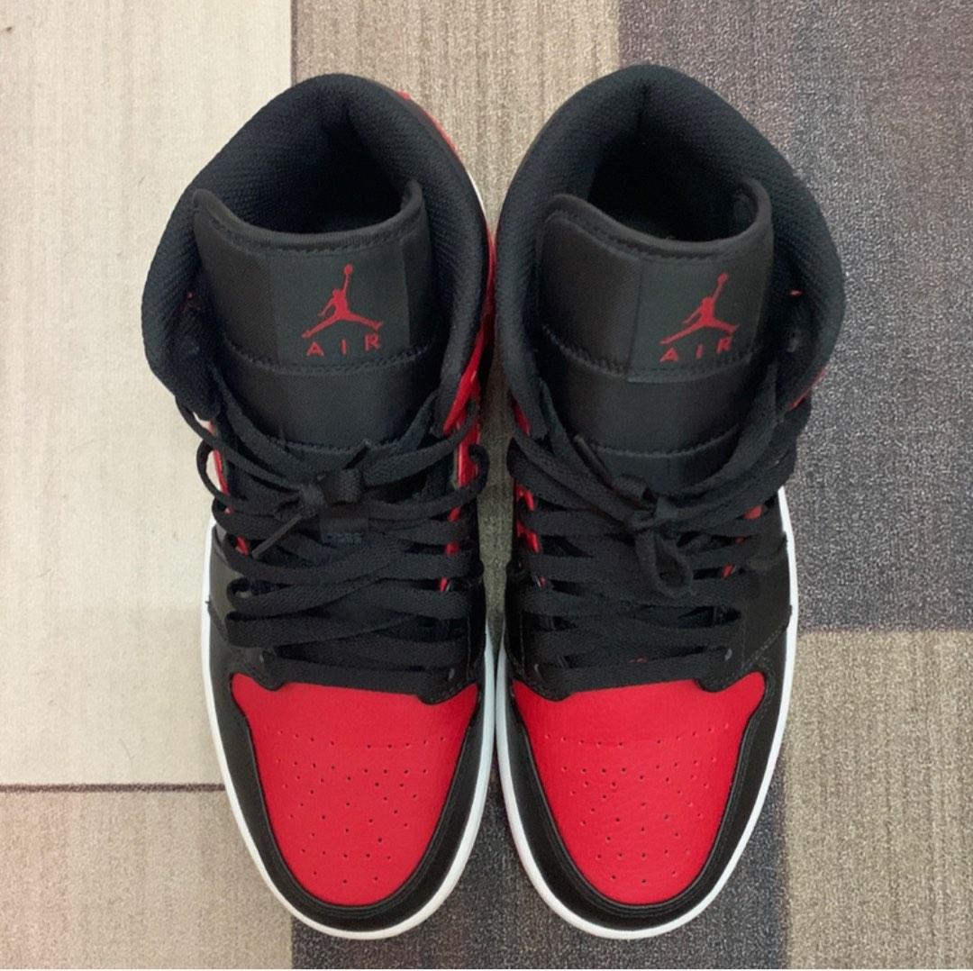 Nike Air Jordan 1 Mid Banned, Men'S Fashion, Footwear, Sneakers On Carousell