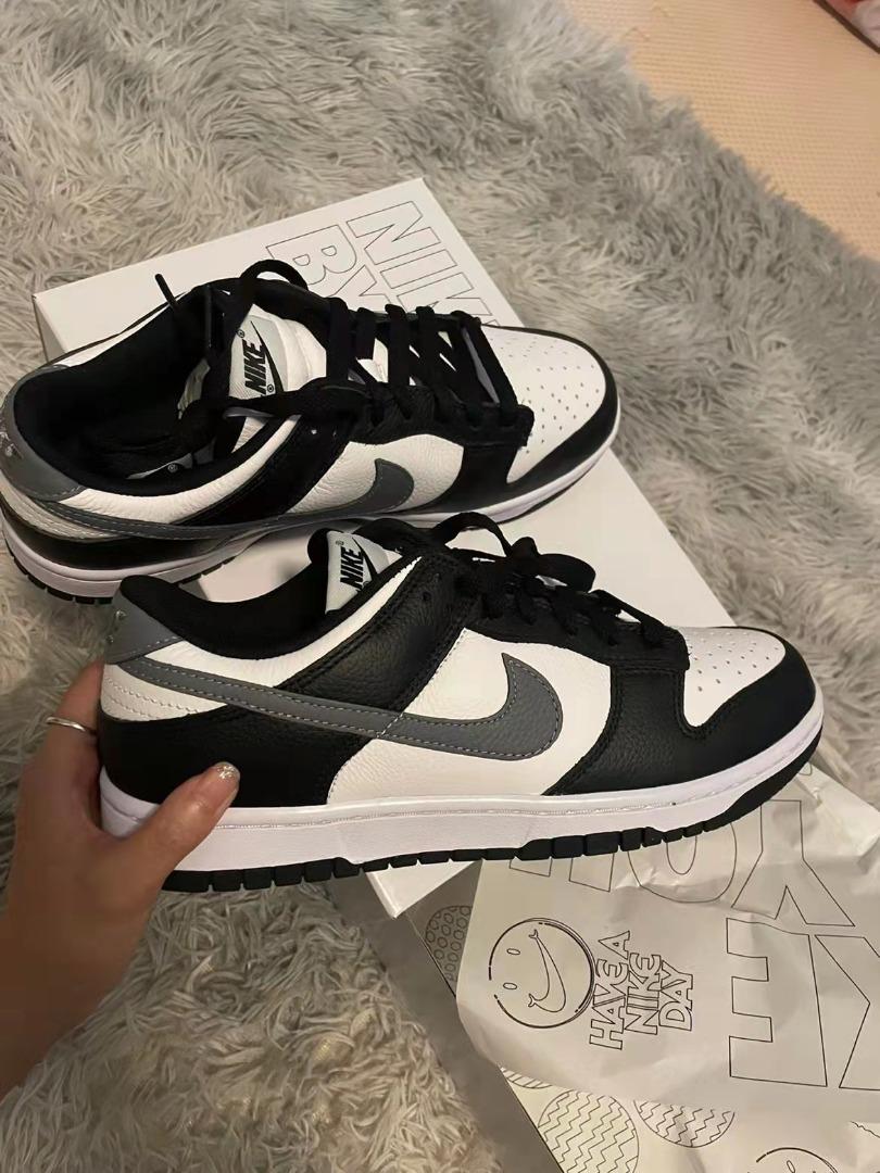 low top dunks black and white
