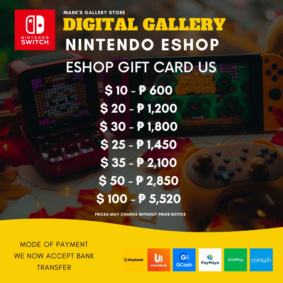 Paymaya deals nintendo eshop
