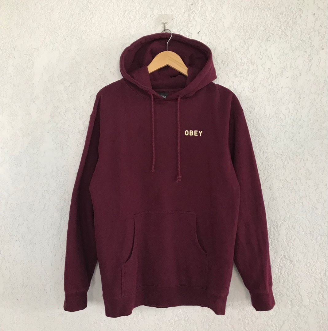 Obey maroon hoodie Clearance