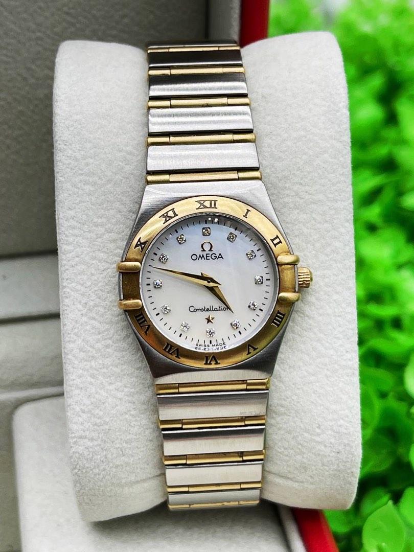 Omega constellation ladies watch with shop diamonds