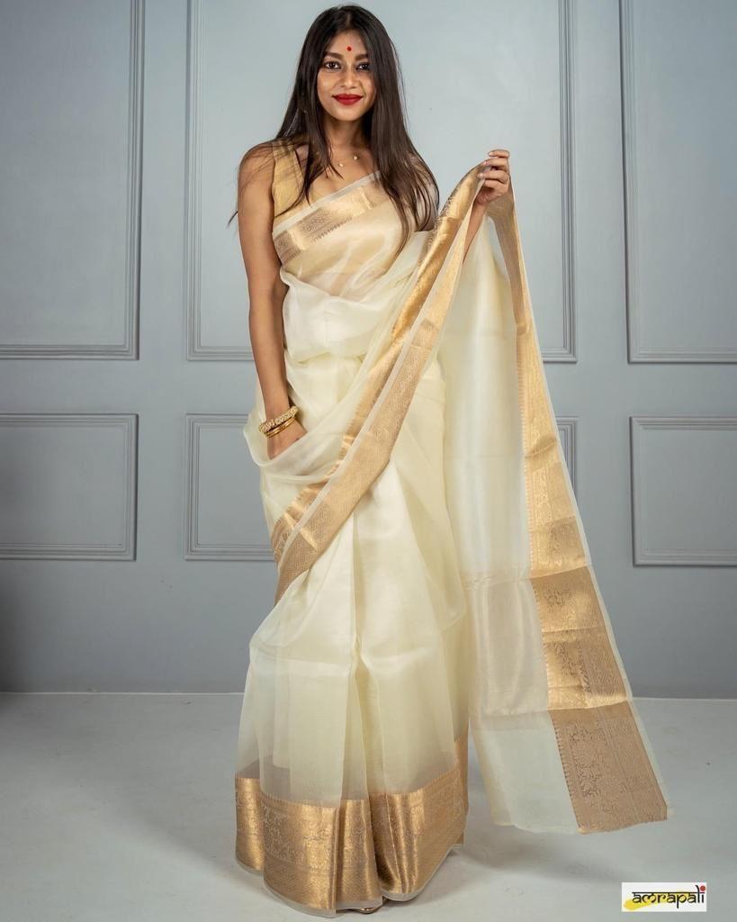 Organza saree Women s Fashion Dresses Sets Traditional