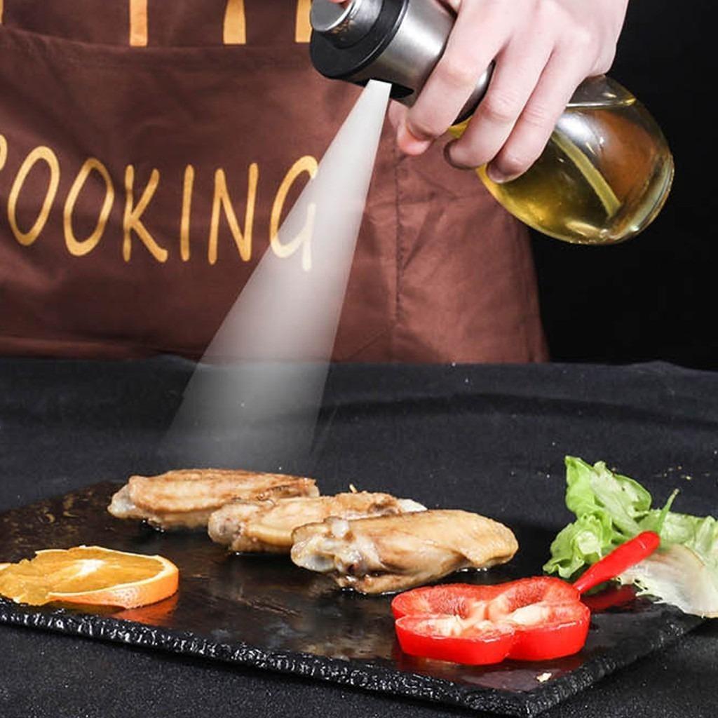 Oil Sprayer Portable Stainless Steel Grilling Olive Oil Glass Bottle For  Bbq Bread Baking Kitchen Cooking (200ml)