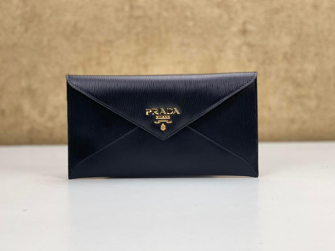 PRADA 1MF175 VITELLO MOVEI LEATHER LONG ENVELOPE WALLET, Luxury, Bags &  Wallets on Carousell