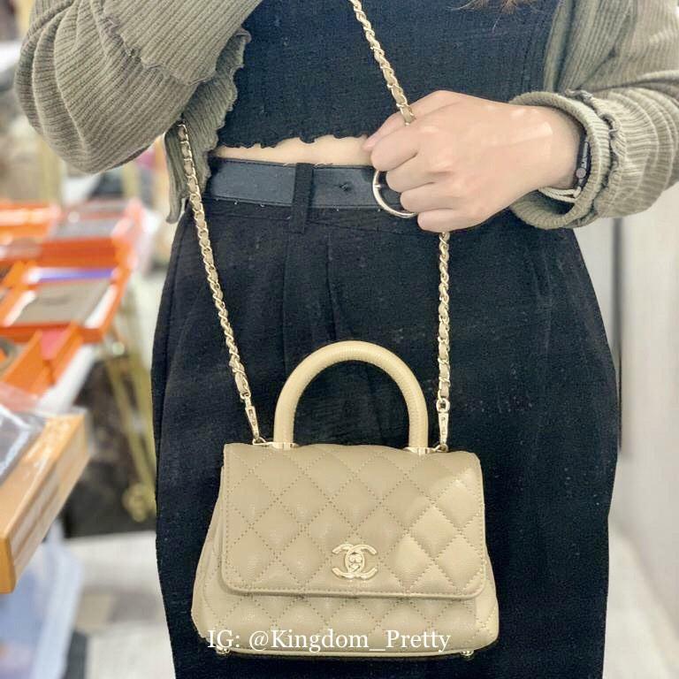 Pre-order Chanel Coco Handle Caviar Mini Flap Bag CC Turnlock