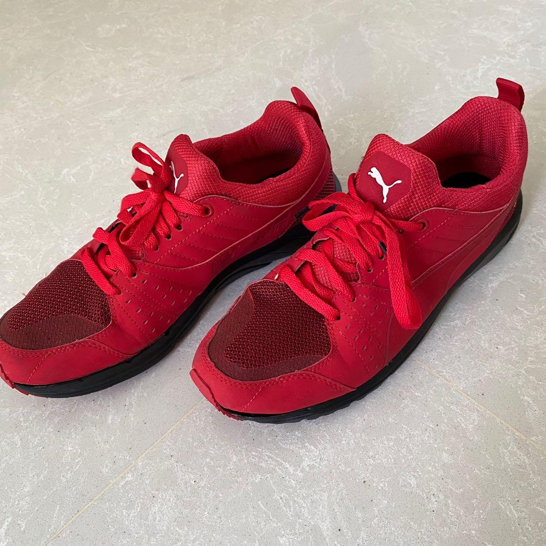 Red puma trainers online
