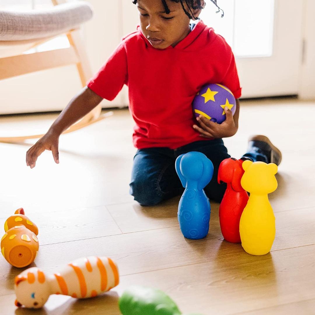 Melissa & doug k's kids bowling friends play set and game sale with 6 pins and convenient carrying case
