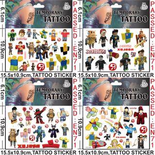 10PCS roblox Tattoo Sticker Puppy Toys Waterproof tattoo sticker