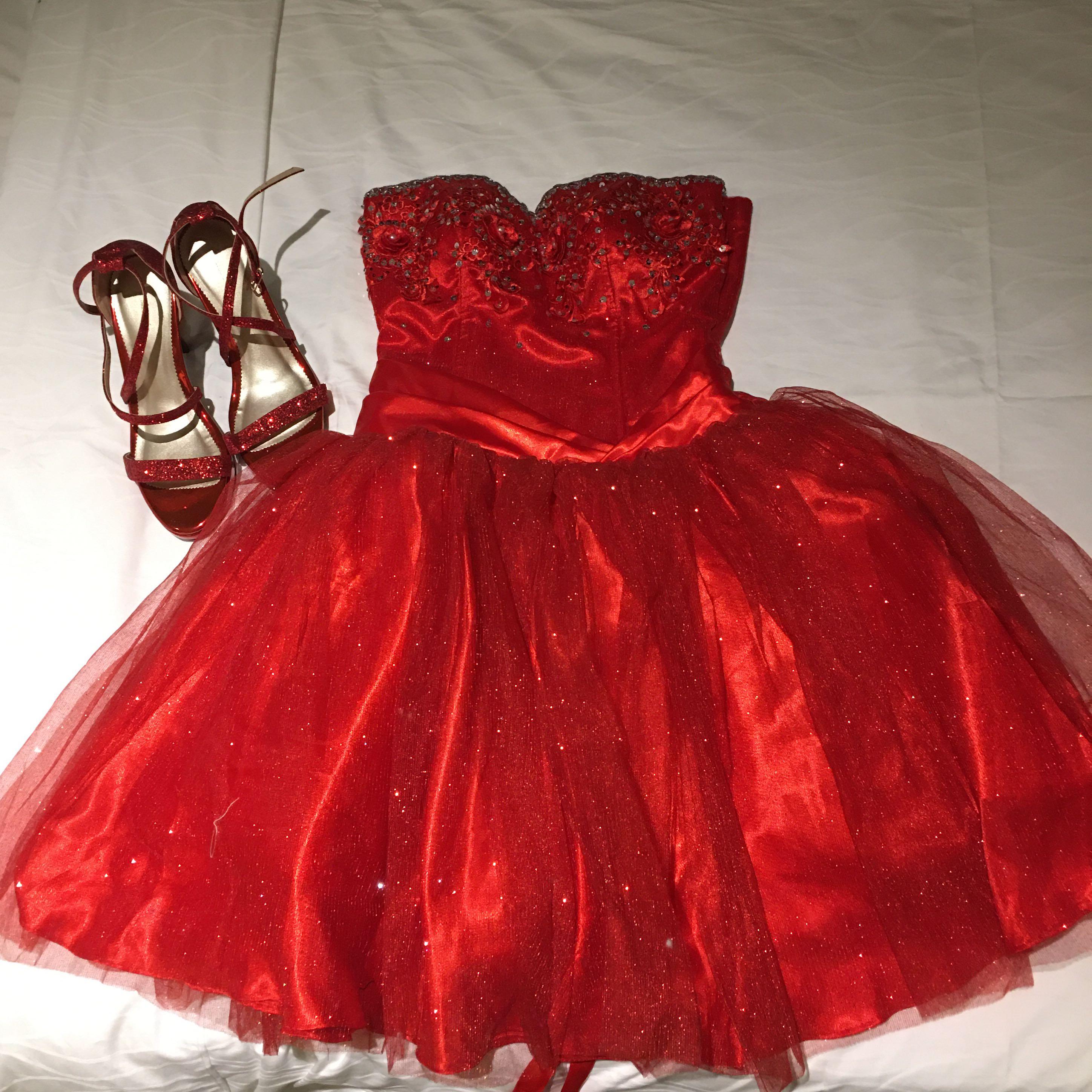 Shoes for top red cocktail dress
