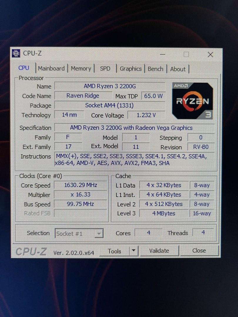 Ryzen 3 2200g RX570 4GB mini ITX mATX desktop
