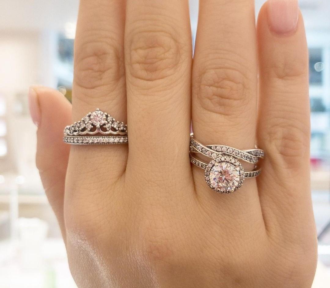 SALE AUTH PANDORA FAIRY TALE WISHBONE RING 1050 HEARTS LOGO SPARKLE RING 980 TWISTED LINE 980 ROUND HALO RING 980 Women s Fashion Jewelry Organizers Rings on Carousell
